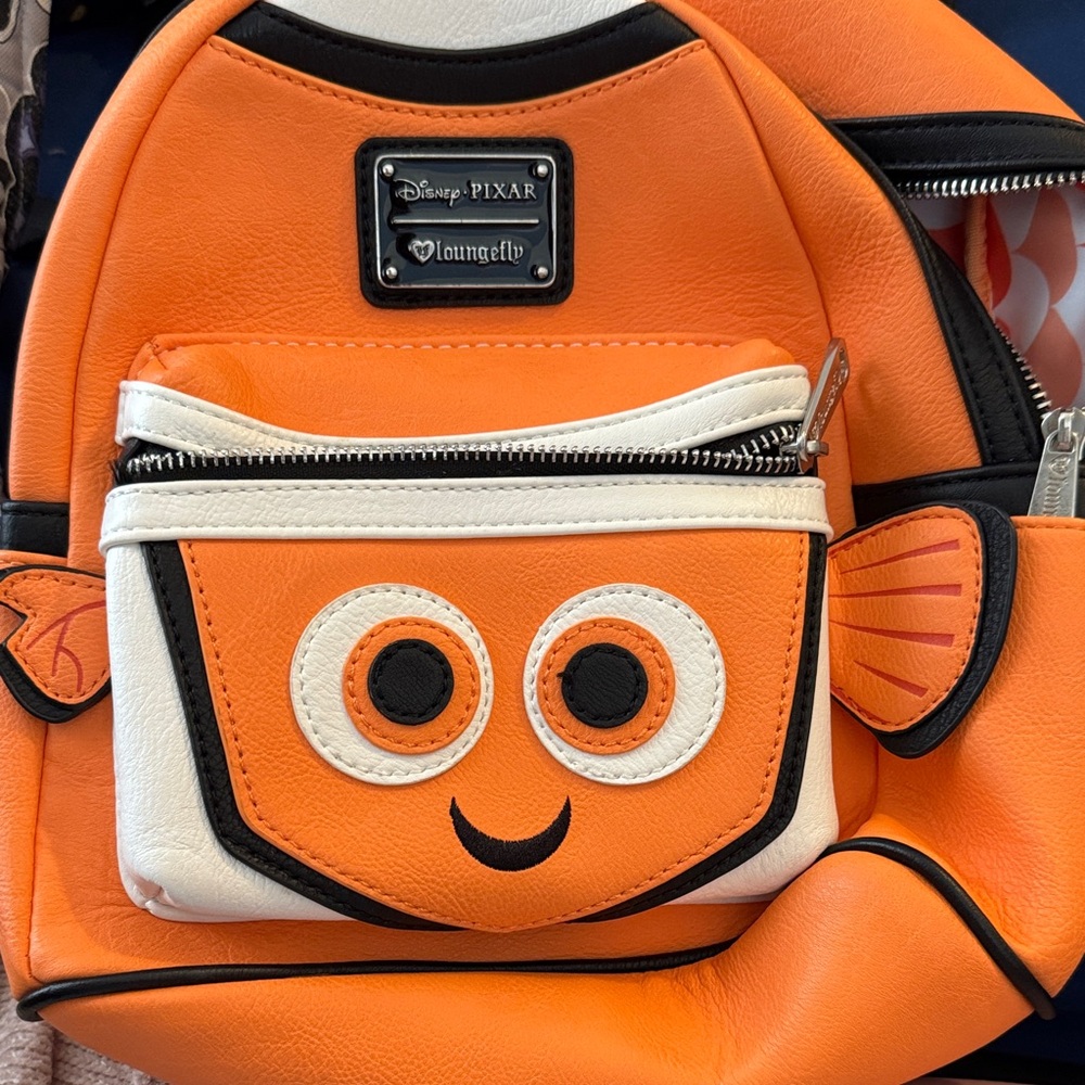 Loungefly Disney Pixar Orange and White Kids Backpack